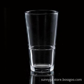 Stackable glass tumblers, good use in bar with FDA standard